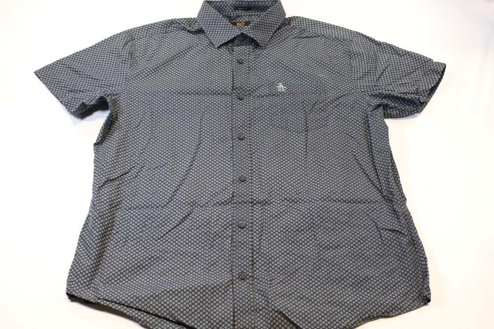 Original Penguin Short Sleeve Classic Fit Circle Print Button Down Shirt